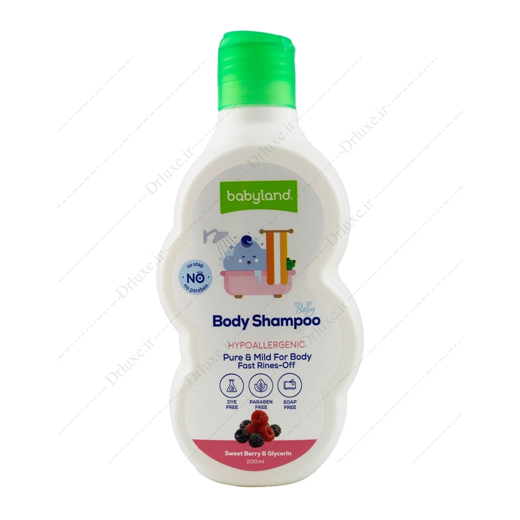 شامپو بدن کودک عصاره توت بی بی لند 200 میلی‌لیتر